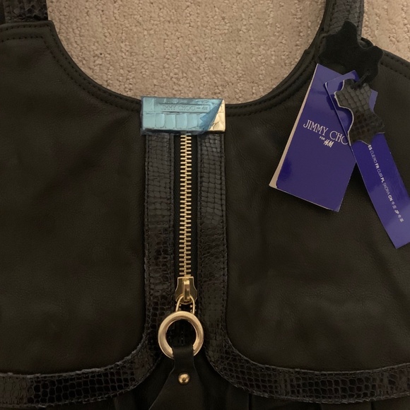 NWT Jimmy Choo for H&M Leather Shoulder bag/Tote - Picture 4 of 9